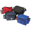 6 Pack Poly Cooler w/ Bottle Holder & Phone Pouch